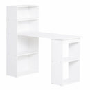 Caroline Computer Desk Bookshelf Combo - White - Seasonal Overstock