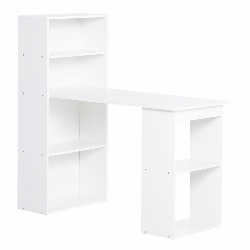 Caroline Computer Desk Bookshelf Combo - White - Seasonal Overstock