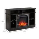 TV Stand, Donovan 45" Espresso Brown TV Stand Fireplace for up to 47" TVs - Seasonal Overstock