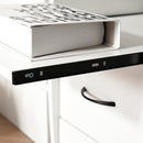 Esme Modern Computer Desk with Storage Drawers and Keyboard Tray - White - Seasonal Overstock