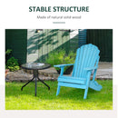 Layton Blue Folding Adirondack Chair with Retractable Lounger - Seasonal Overstock
