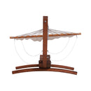 Hammocks, Riya Double Wide Hammock and Solid Wood Arc Stand - Seasonal Overstock