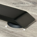 Rohan Adjustable Height Standing Desk in Teak and Black - Seasonal Overstock