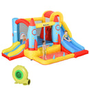Bouncy Castles, Space Rocket Bouncy Castle With Slides & Pool 11.14' x 9.18' x 6.06' - Seasonal Overstock