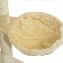 Cat Trees, XL 6.6ft Luxury Cat Tree Condo in Beige - Seasonal Overstock