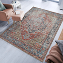 Evermore Rust Oriental Washable Area Rug by Sahara Designs - Seasonal Overstock