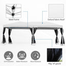 Canopy Tent, 10' x 20' Pop-Up Party Tent Gazebo with Removable Mesh Walls - White - Seasonal Overstock