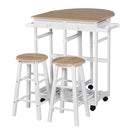 Dining Sets, Mila 3pc Kitchen Cart Table Set - Seasonal Overstock