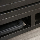 45" Paw Pattern Steel Dog Crate with Castors - Seasonal Overstock