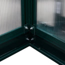 Greenhouses, 6.3' x 4.1' Lean-To Walk-In Greenhouse with Aluminum Frame, Polycarbonate Panels, Sliding Door - Green - Seasonal Overstock