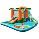 Bouncy Castles, 8-in-1 Tropical Paradise Bouncy Castle 14.1' x 12.3' x 6.75' - Seasonal Overstock
