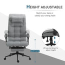 Benz Double Padded Office Chair with Footrest - Light Grey - Seasonal Overstock