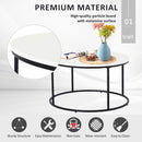 Cade Simple White Round Coffee Table - Seasonal Overstock