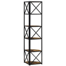 Carey 5 Tier Rustic Industrial Corner Display Shelf - Seasonal Overstock