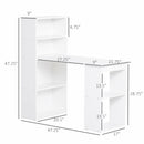 Caroline Computer Desk Bookshelf Combo - White - Seasonal Overstock
