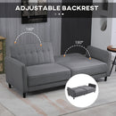 Newbury 84" Modern Convertible Sleeper Sofa - Charcoal Grey