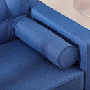 Sofas, Oliver 80" Blue Button Tufted Mid Century Modern Sofa - Seasonal Overstock