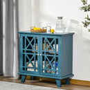 Pyper 2 Door Blue Accent Storage Cabinet - Seasonal Overstock