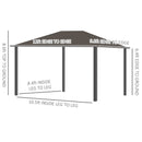 Saya 10' x 12' Hard Top Patio Gazebo - Seasonal Overstock