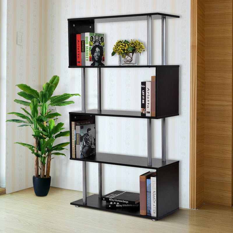 Sylas 4-Tier Bookshelf - Black - Seasonal Overstock