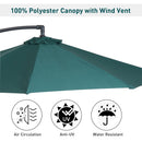 Patio Umbrellas, 10' Deluxe Cantilever Patio Umbrella - Dark Green - Seasonal Overstock