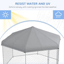13.5' x 11.5' x 8.5' Outdoor Dog Kennel Play Pen For Dogs with Canopy