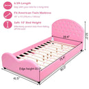 Amina Pink Twin Size Princess Platform Bed - Seasonal Overstock
