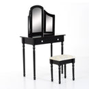 Vanity Sets, Bella Black Vanity Set - Seasonal Overstock