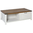 Elianna White Farmhouse Coffee Table - Seasonal Overstock