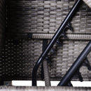 Lana 3pc Outdoor Rattan Sofa Sectional and Table - Grey - Seasonal Overstock