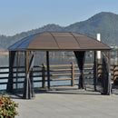 Sharan 10' x 13' Hard Top Patio Gazebo - Seasonal Overstock