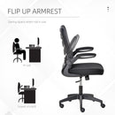 Office Chairs, Vinny Mesh Back Home Office Task Chair with Flip-Up Arm Rests Black - Seasonal Overstock
