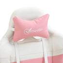 Gaming Chairs, Vivi Pink Gaming Chair with Adjustable Lumbar and Head Pillow - Seasonal Overstock
