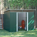6' x 8.5' Outdoor Garden Storage Shed - Dark Green - Seasonal Overstock