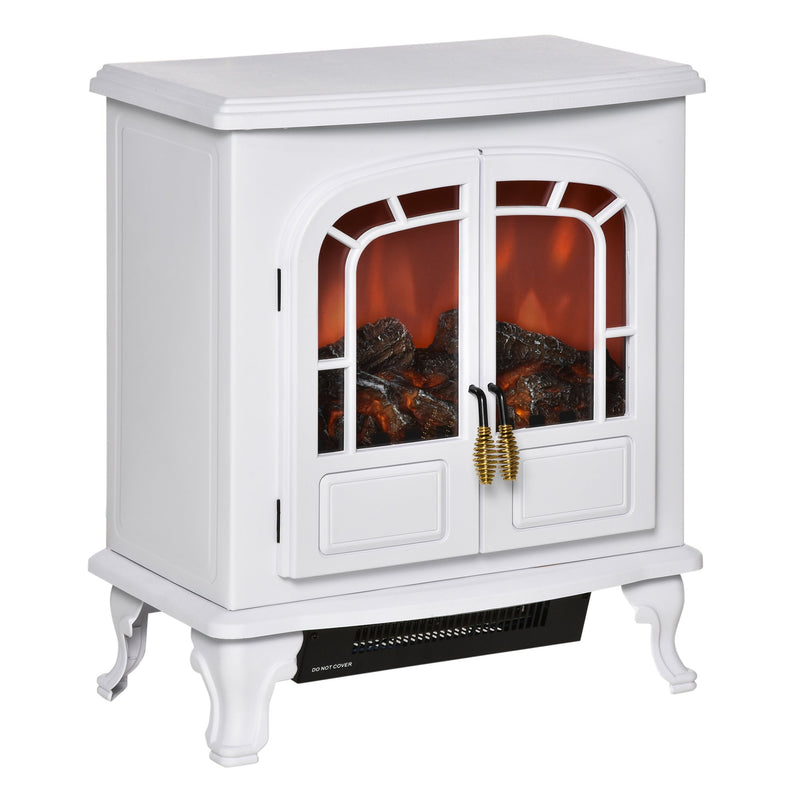 20" White Electric Fireplace with 750/1500W Heater - Seasonal Overstock