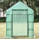 4.6 x 2.5 x 6.5ft Greenhouse With 8 Shelves - Seasonal Overstock