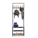 Brynn Entranceway Hall Tree with Coat and Shoe Storage - Black - Seasonal Overstock