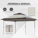Gazebos, Cairo 12' x 12' Pop-Up Gazebo Canopy with Mesh Side Walls and Storage Bag - Beige / Brown - Seasonal Overstock