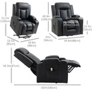 Darian Black Faux Leather Powered Lift Chair Recliner - Seasonal Overstock