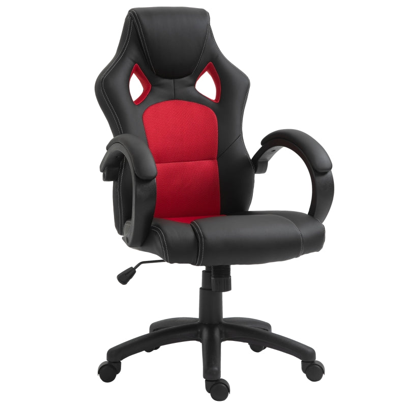 Diego Racing Style High Back Red and Black Gaming Chair - Seasonal Overstock