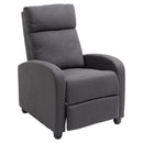 Recliner Chair, Elliot Dark Grey Manual Reclining Chair - Seasonal Overstock