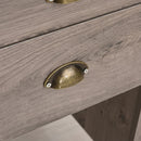 Fides Writing Desk with Storage Drawers and Hutch - Grey - Seasonal Overstock