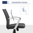 Gestar Steel Base Swivel Office Chair - Charcoal Linen - Seasonal Overstock