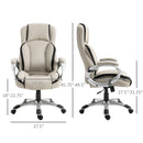 Office Chairs, Oren Beige Faux Leather Executive Chair - Seasonal Overstock