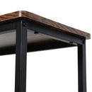 Petr Rustic Brown Industrial 3-Tier Bookshelf - Seasonal Overstock