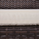 Ricardo 3pc Rattan Wicker Chair and Table Set - White and Brown - Seasonal Overstock