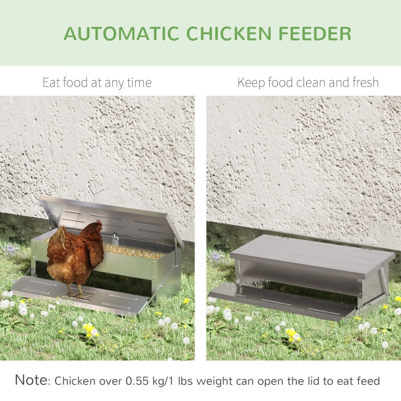 Step Control Automatic Chicken Feeder up to 10.6lbs Food Storage