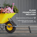 11.2' x 12.5' Large Garden Storage Shed - Light Grey - Seasonal Overstock