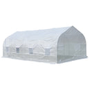 Greenhouses, 20 x 10 x 7ft Soft Cover Walk-In Greenhouse White - Seasonal Overstock