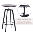 Dining Sets, Adelle 3pc Industrial Bistro Set - Adjustable Height 26" Table - Seasonal Overstock